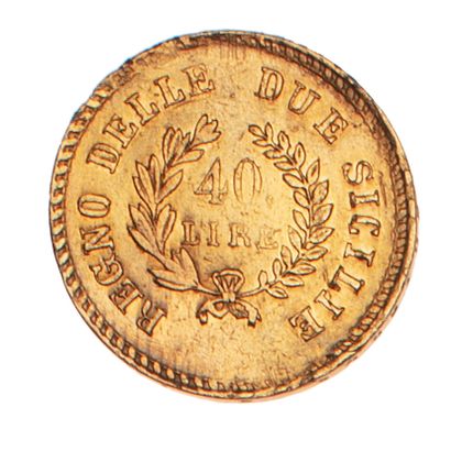 null ITALY - NAPLES - JOACHIM MURAT

40 gold liras 1813. 

Fr : 859.

Trace of cleaning,...