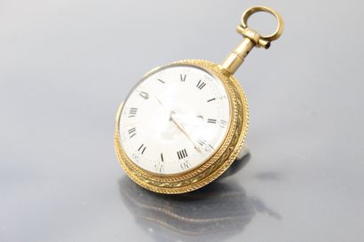 null ANONYMOUS

Late 18th century

Enamelled gold watch. Round case on hinge, the...
