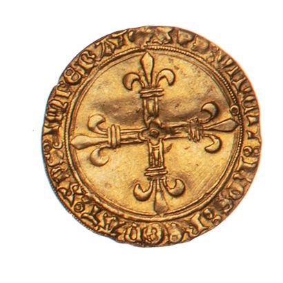 null CHARLES VIII 

Golden Ecu with a sun point 7th : Angers.

Dup: 575.

TTB. 

Weight...
