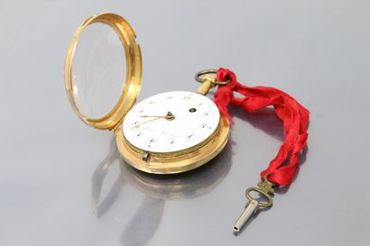 null RIBOT in Montelimart

Early 19th century

Gold watch. Round case on hinge. White...