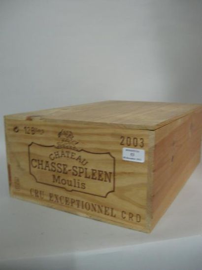 null 12 Bouteilles CH. CHASSE-SPLEEN, Moulis -- 2003 -- cb