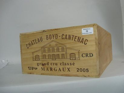 null 12 Bouteilles CH. BOYD-CANTENAC, 3° cru, Margaux -- 2005 -- cb