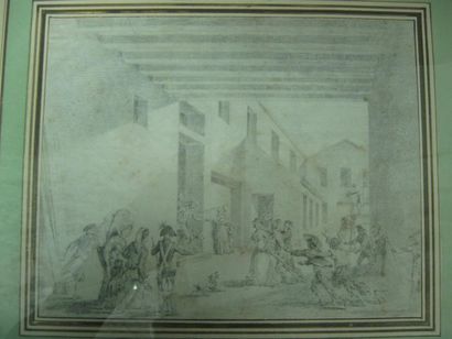 DUPLESSIS-BERTAUX Jean (Paris 1747 - 1819) Cécile Renaud arrêtée chez Robespierre...