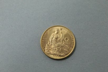 null Gold coin of 20 Soles, Lima, Peru. (1965)

Weight : 9.36 g.