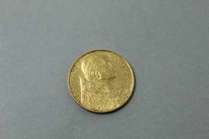 null Gold coin of 100 lire Pius XI (1932) 

TTB to SUP. 

Weight : 8.79 g.