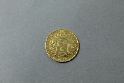 null Pièce en or de 20 Francs Louis XVIII (1814 A).

TTB.

Poids : 6.45 g.