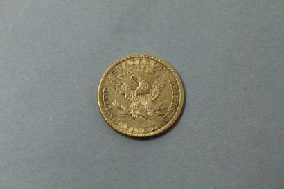 null 5 Dollars coin Coronet Head 1881 Philadelphia.

Weight : 8.36 g.