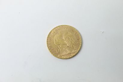 null Gold coin of 20 francs Coq 1904.

TTB to SUP. 

Weight : 6.45 g.