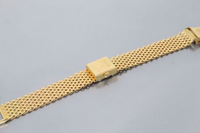 null ARIEL 

Montre bracelet de dame, boîtier rectangulaire en or jaune et gris 18K...