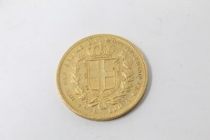 100 Lira Gold Coin - Charles Albert (1834...