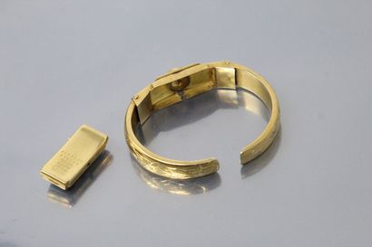null Ernest BOREL

Montre bracelet de dame à secret en or jaune 18K (750). Le bracelet...