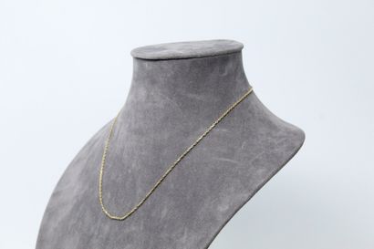 Chain in yellow gold 18k (750) with mesh...