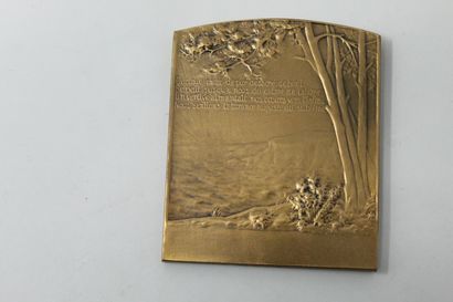 null P. LENOIR (1879-1953)

Médaille en bronze à patine doré "L'infini" représentant...