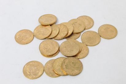Vingt pièces en or de 20 Francs au Coq (1908)

TTB...