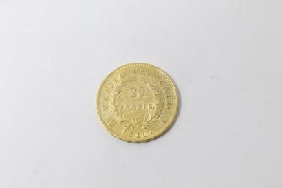 Pièce en or de 20 francs Napoléon Ier tête...