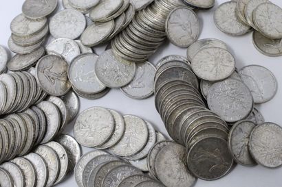 null Fort lot de pièces en argent de 5 Francs Semeuse:

1960x55, 1961x11, 1962x31,...