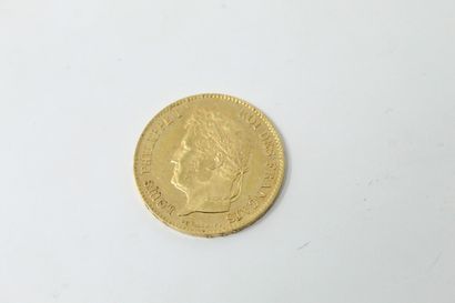 Pièce en or jaune de 40 francs Louis-philippe...