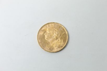null Lot de 7 pièces en or de 20 francs Vreneli (1935 L B x 6 ; 1980 B)

Poids :...