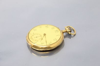 Pocket watch in 18k (750) yellow gold, Arabic...