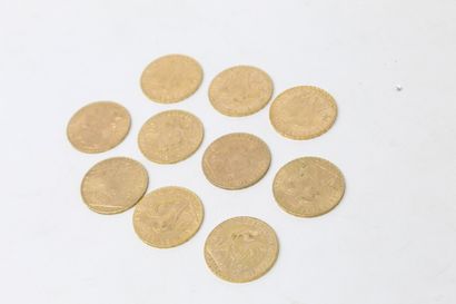 null Dix pièces en or de 20 Francs au Coq (1913)

TTB à SUP

Poids : 64,50 g.