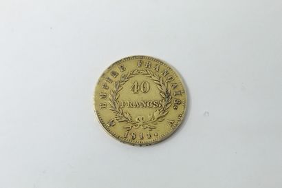 null Pièce en or de 40 Francs Napoléon Ier (1811 A).

B à TB. 

Poids : 12.90 g.