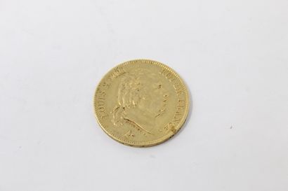 null Pièce en or de 40 francs Louis XVIII (1817 A) 

TTB à SUP. 

Poids : 12.86 ...