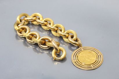 Bracelet in 18k (750) yellow gold with a...