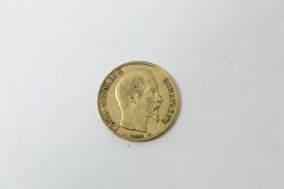 Pièce en or jaune de 20 Francs Louis-Napoléon...