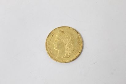 null Gold coin of 20 francs Head Helvetia (1896 B)

TTB. 

Weight : 6.43 g.