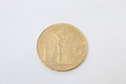 Gold coin of 100 francs Génie Tranche Liberté...
