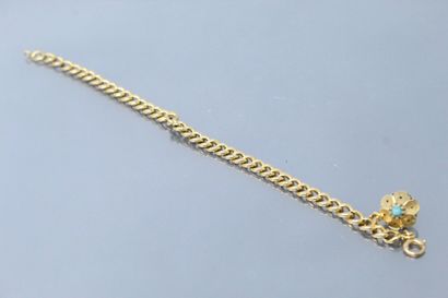 Bracelet in 18k (750) yellow gold with gourmette...