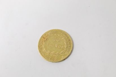 Gold coin of 40 francs Napoleon Emperor year...