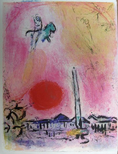 null CHAGALL Marc 

Lithograph on Japan unsigned,

reference Mourlot , Regards sur...