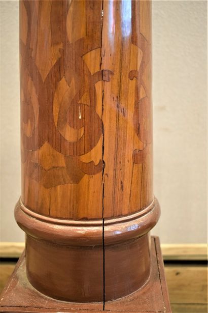 null Directoire inlaid selette styling a column in the Antique style

Mahogany and...