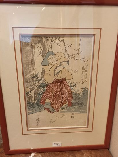 null JAPAN - Edo period

Japanese print representing a theatre character.

Signed

H.:...