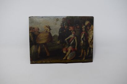 null FLEMISH SCHOOL First third of the 17th century 

1 - Scene in a city of Flanders:...