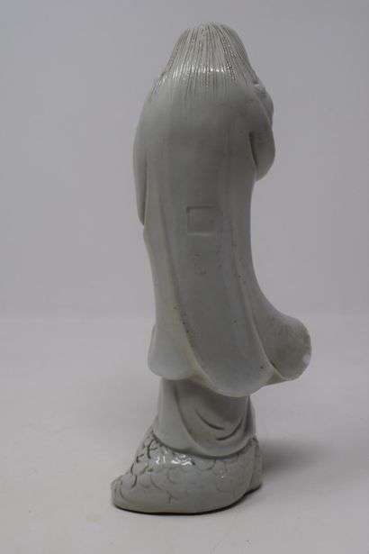 null CHINA - Early 20th century

Chinese white statuette Liu Hai 

With its wooden...