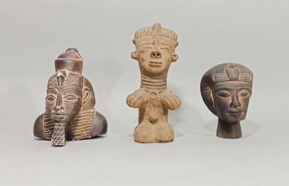 null Egyptomania and Africa, 20th century

Meeting of three sculptures

H.: 21 cm...