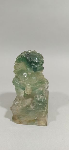 null CHINA - 20th century

Fluorite group, seated chimera, paw on the power ball....