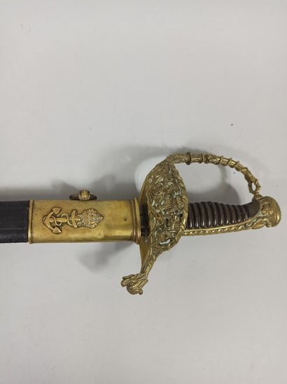 null Naval officer saber model 1837. 

Crowned anchor decoration.

Second Empire...