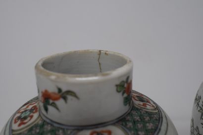 null CHINE - Fin XIXeme siècle

Paire de vases en porcelaine émaillée dans le goût...