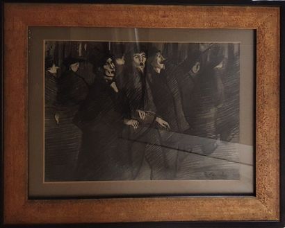 null MODERN SCHOOL,

The parade,

charcoal drawing on paper (slight traces of wear),...