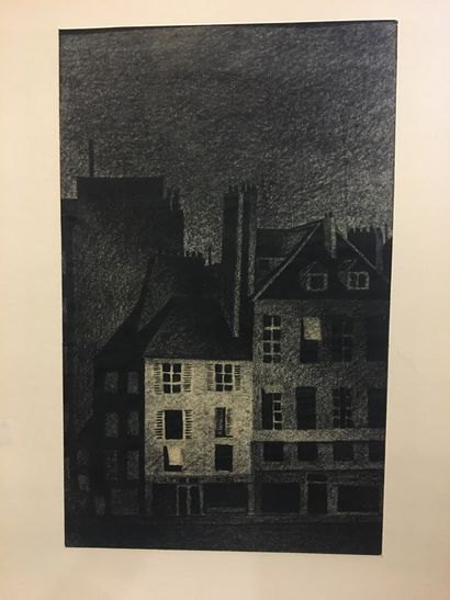  AVATI Mario (born in 1921) 
The Abbey Street 
engraving 
traces of folds 
41x25.5...