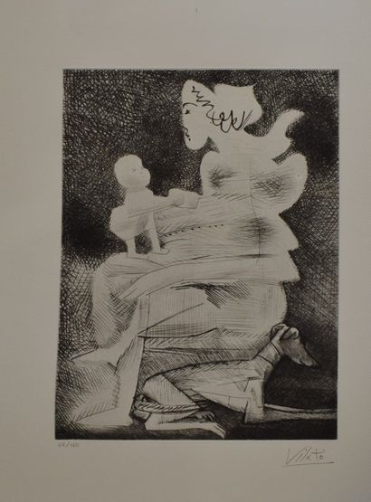 null VILATO RUIZ Javier (1921-2000)

Woman and child, 

Etching on paper,

Signed...