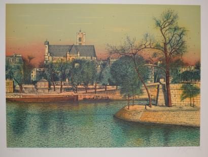  CARZOU Jean (1907-2000) 
Saint-Gervais, 1986 
Lithograph, signed and dated lower...