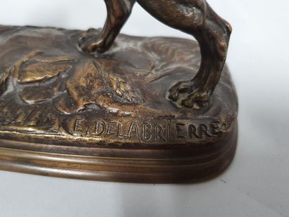 null DELABRIERRE Édouard Paul (1829-1912)

Bouledogue

Bronze à patine médaille nuancée,...