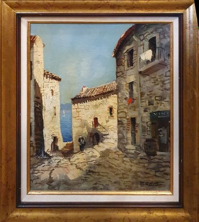  ROBERT P. (XXth) 
Bouzigues, near Sète, Hérauld 
Oil on canvas signed on the lower...