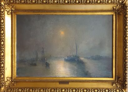 null MODERN SCHOOL 

Boats 

oil on canvas, bears an apocryphal signature on the...