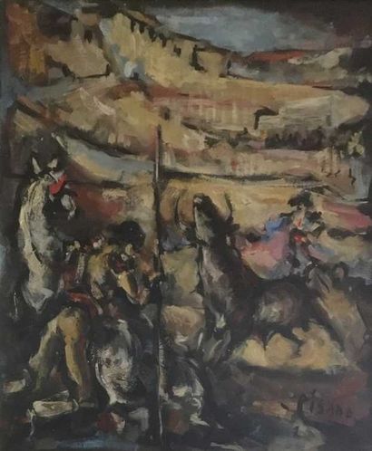 null PISANO Eduardo , 1912-1986

Corrida

Oil on canvas, signed lower right.

54...