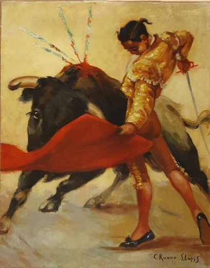 null RUANO LLOPIS Carlos (1879-1950)

Scène de corrida

Huile sur toile signée en...